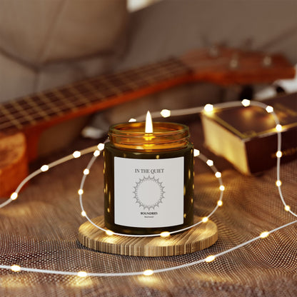 In The Quiet III: Boundaries Candle | Beachwood Scent | Coconut Apricot Soy Wax | Luxury Amber Jar - The Quiet Edit Studios