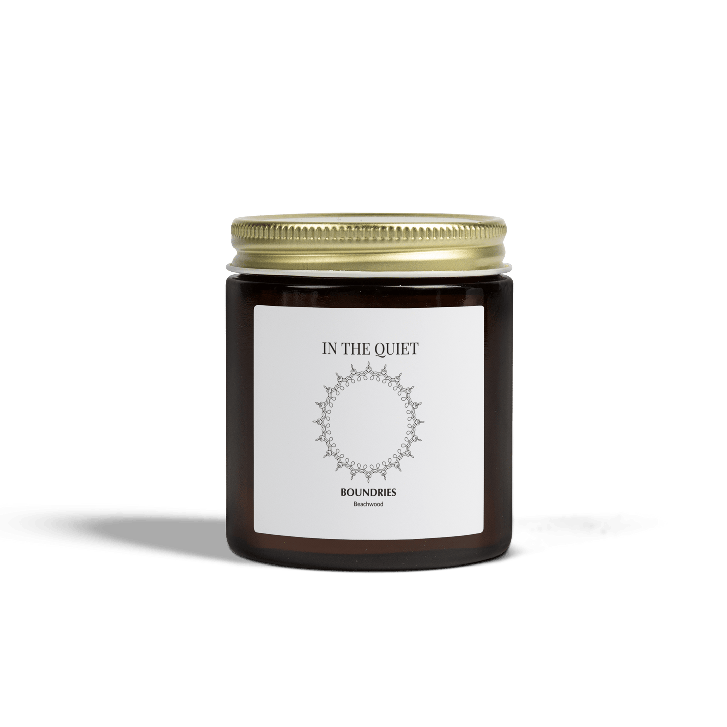 In The Quiet III: Boundaries Candle | Beachwood Scent | Coconut Apricot Soy Wax | Luxury Amber Jar - The Quiet Edit Studios