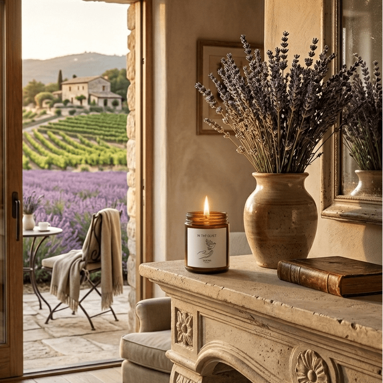 In The Quiet IV: Healing Candle | Lavender Scent | Coconut Apricot Soy Wax | Luxury Amber Jar - The Quiet Edit Studios