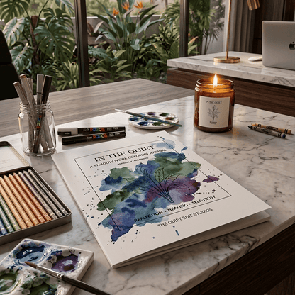 In The Quiet V: Becoming - A Shadow Work Coloring Journal | Reflective Adult Coloring Book - The Quiet Edit Studios