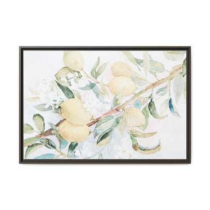 Lemon Awakening Canvas Framed Watercolor Art - Scented Sanctuary - The Quiet Edit Studios