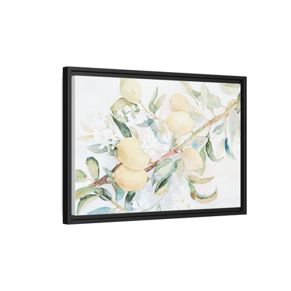 Lemon Awakening Canvas Framed Watercolor Art - Scented Sanctuary - The Quiet Edit Studios