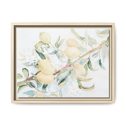 Lemon Awakening Canvas Framed Watercolor Art - Scented Sanctuary - The Quiet Edit Studios