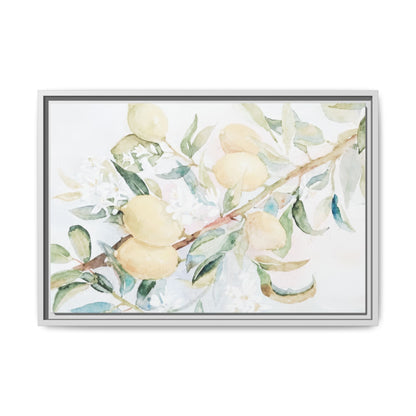 Lemon Awakening Canvas Framed Watercolor Art - Scented Sanctuary - The Quiet Edit Studios