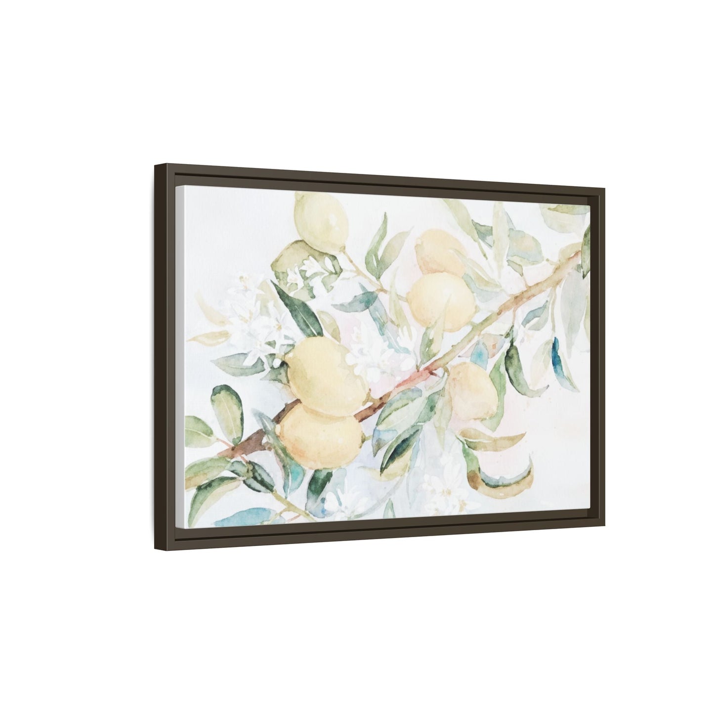 Lemon Awakening Canvas Framed Watercolor Art - Scented Sanctuary - The Quiet Edit Studios