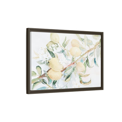 Lemon Awakening Canvas Framed Watercolor Art - Scented Sanctuary - The Quiet Edit Studios