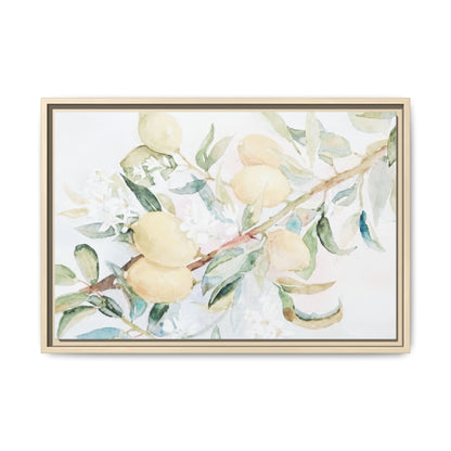 Lemon Awakening Canvas Framed Watercolor Art - Scented Sanctuary - The Quiet Edit Studios