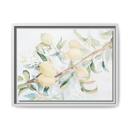 Lemon Awakening Canvas Framed Watercolor Art - Scented Sanctuary - The Quiet Edit Studios