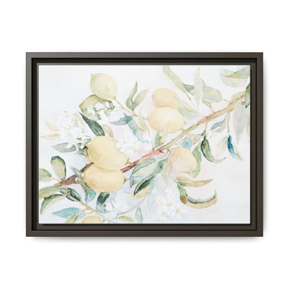 Lemon Awakening Canvas Framed Watercolor Art - Scented Sanctuary - The Quiet Edit Studios