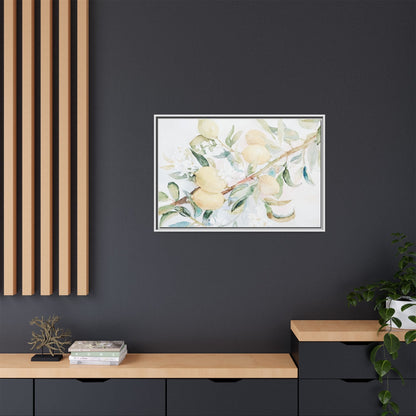 Lemon Awakening Canvas Framed Watercolor Art - Scented Sanctuary - The Quiet Edit Studios