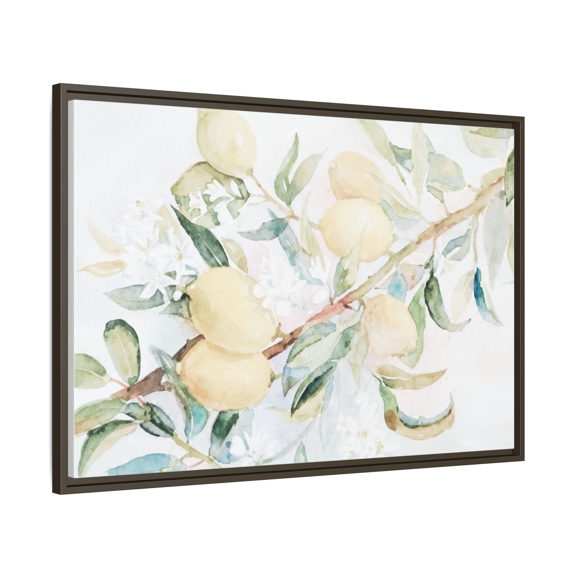 Lemon Awakening Canvas Framed Watercolor Art - Scented Sanctuary - The Quiet Edit Studios