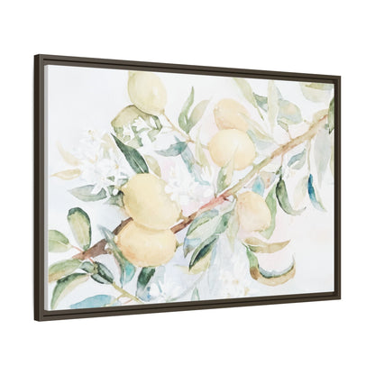 Lemon Awakening Canvas Framed Watercolor Art - Scented Sanctuary - The Quiet Edit Studios