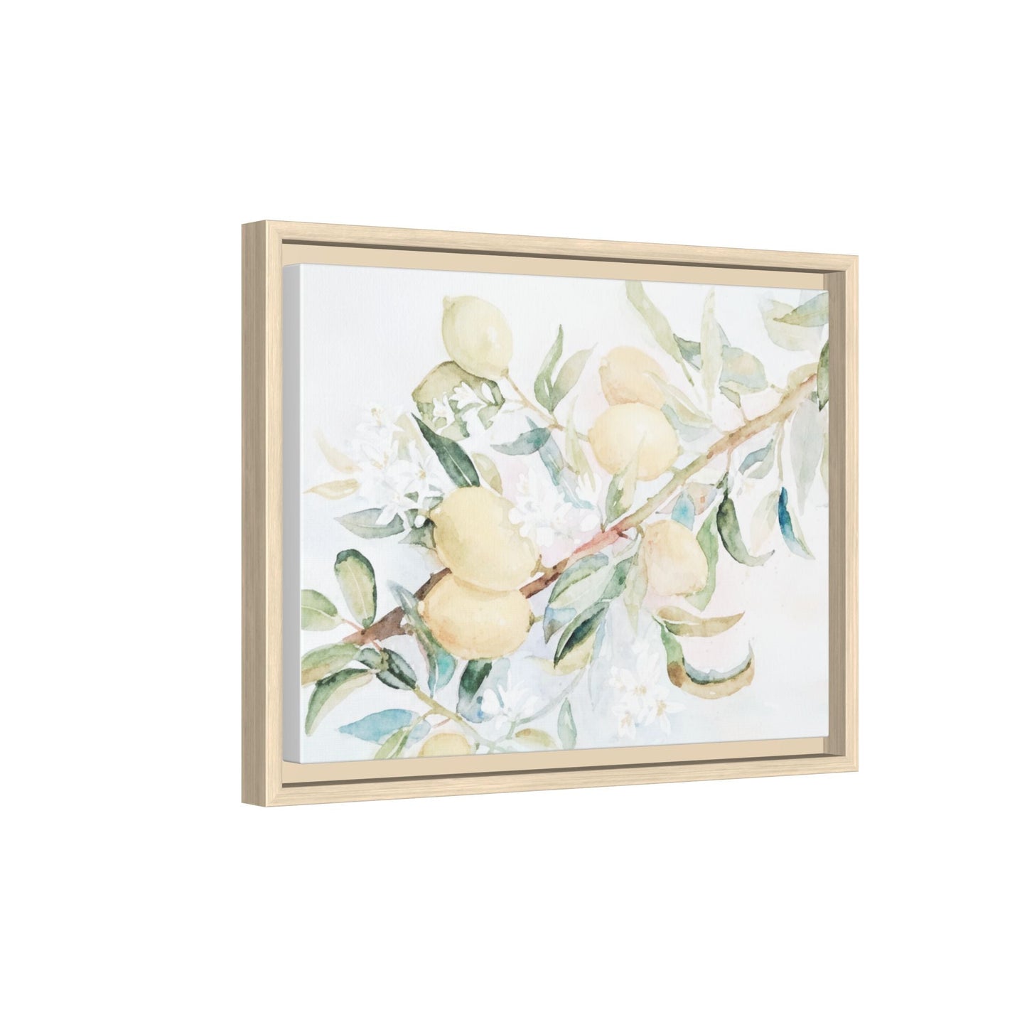 Lemon Awakening Canvas Framed Watercolor Art - Scented Sanctuary - The Quiet Edit Studios