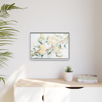 Lemon Awakening Canvas Framed Watercolor Art - Scented Sanctuary - The Quiet Edit Studios
