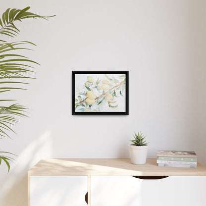 Lemon Awakening Canvas Framed Watercolor Art - Scented Sanctuary - The Quiet Edit Studios