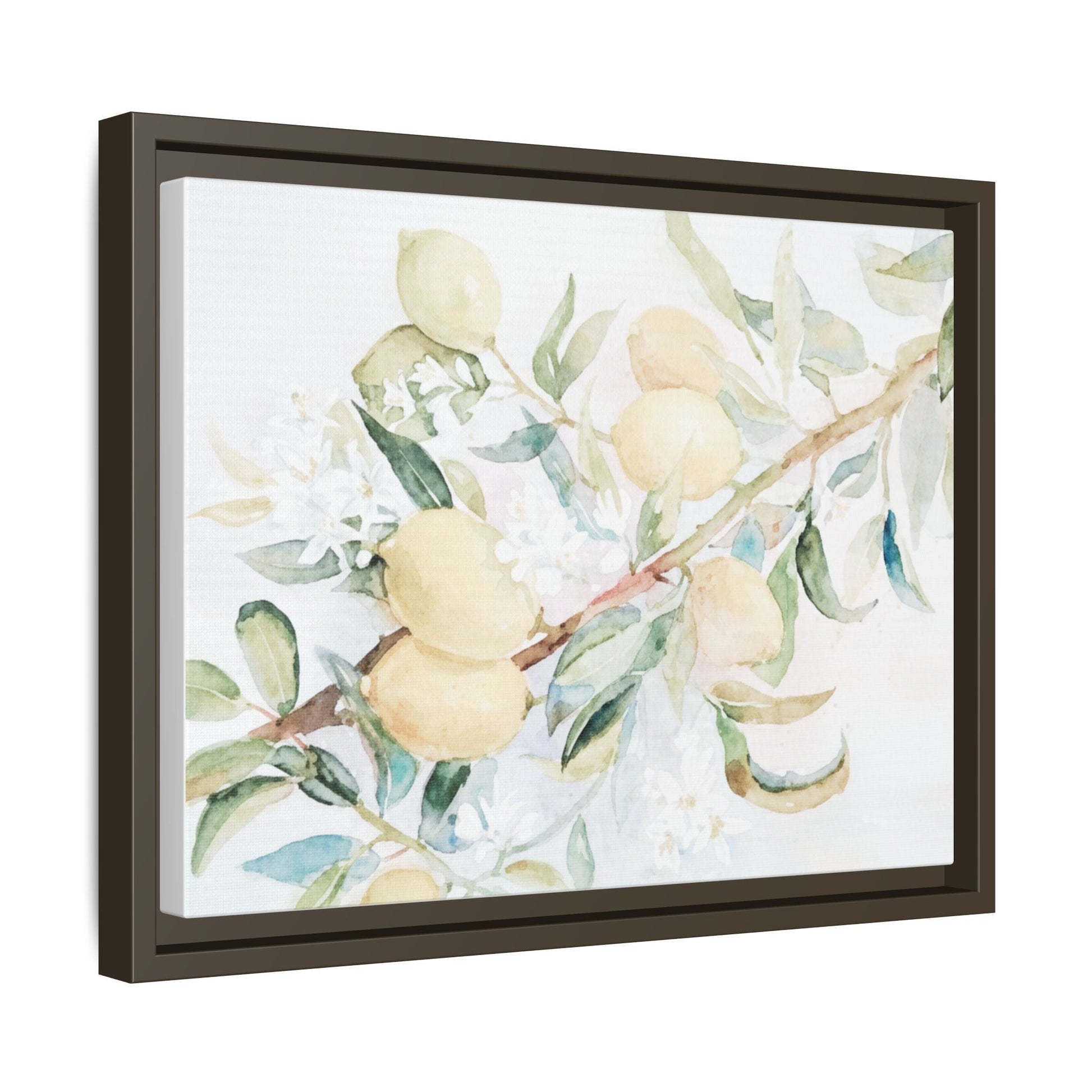 Lemon Awakening Canvas Framed Watercolor Art - Scented Sanctuary - The Quiet Edit Studios