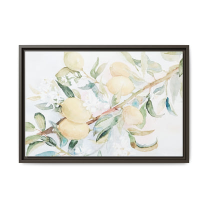 Lemon Awakening Canvas Framed Watercolor Art - Scented Sanctuary - The Quiet Edit Studios
