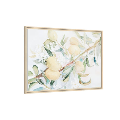 Lemon Awakening Canvas Framed Watercolor Art - Scented Sanctuary - The Quiet Edit Studios