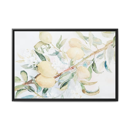 Lemon Awakening Canvas Framed Watercolor Art - Scented Sanctuary - The Quiet Edit Studios