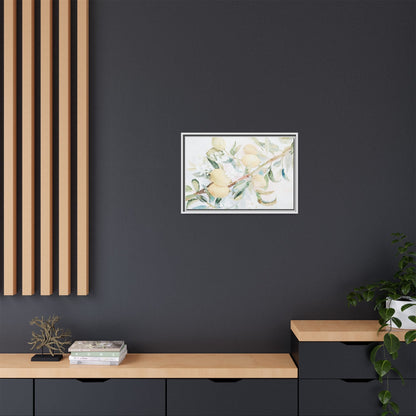 Lemon Awakening Canvas Framed Watercolor Art - Scented Sanctuary - The Quiet Edit Studios