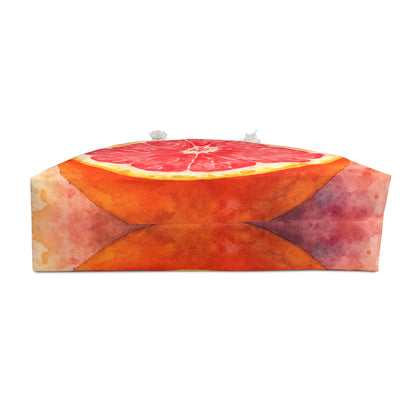 Pink Grapefruit Watercolor Weekender Beach Bag | Summer Tote - Scented Sanctuary - Grand Rising - The Quiet Edit Studios