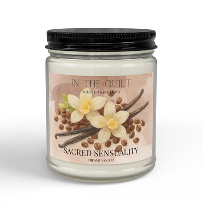 Sacred Sensuality Creamy Vanilla Candle | Warm Luxury Home Decor | Scented Sanctuary - The Quiet Edit Studios