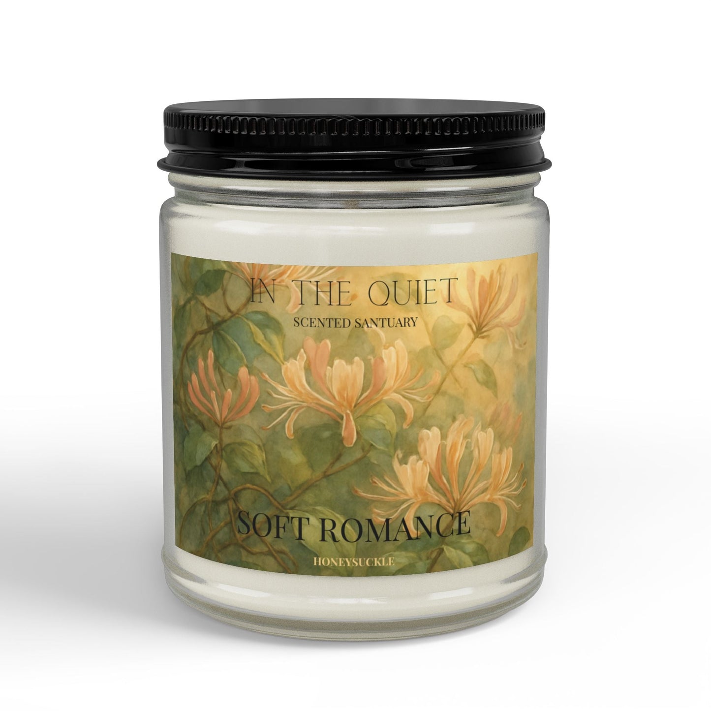 Soft Romance Honeysuckle Candle | Sensual Watercolor Luxury Home Decor | Scented Sanctuary - The Quiet Edit Studios