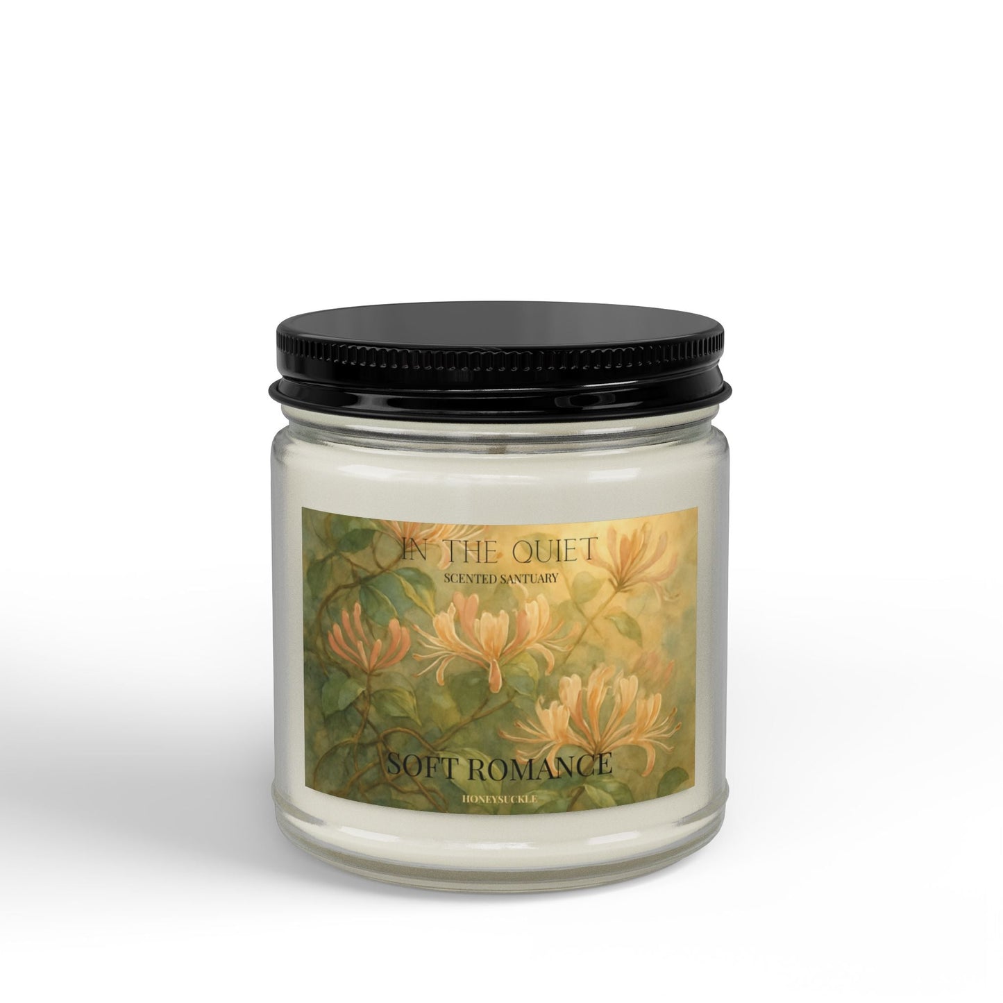Soft Romance Honeysuckle Candle | Sensual Watercolor Luxury Home Decor | Scented Sanctuary - The Quiet Edit Studios