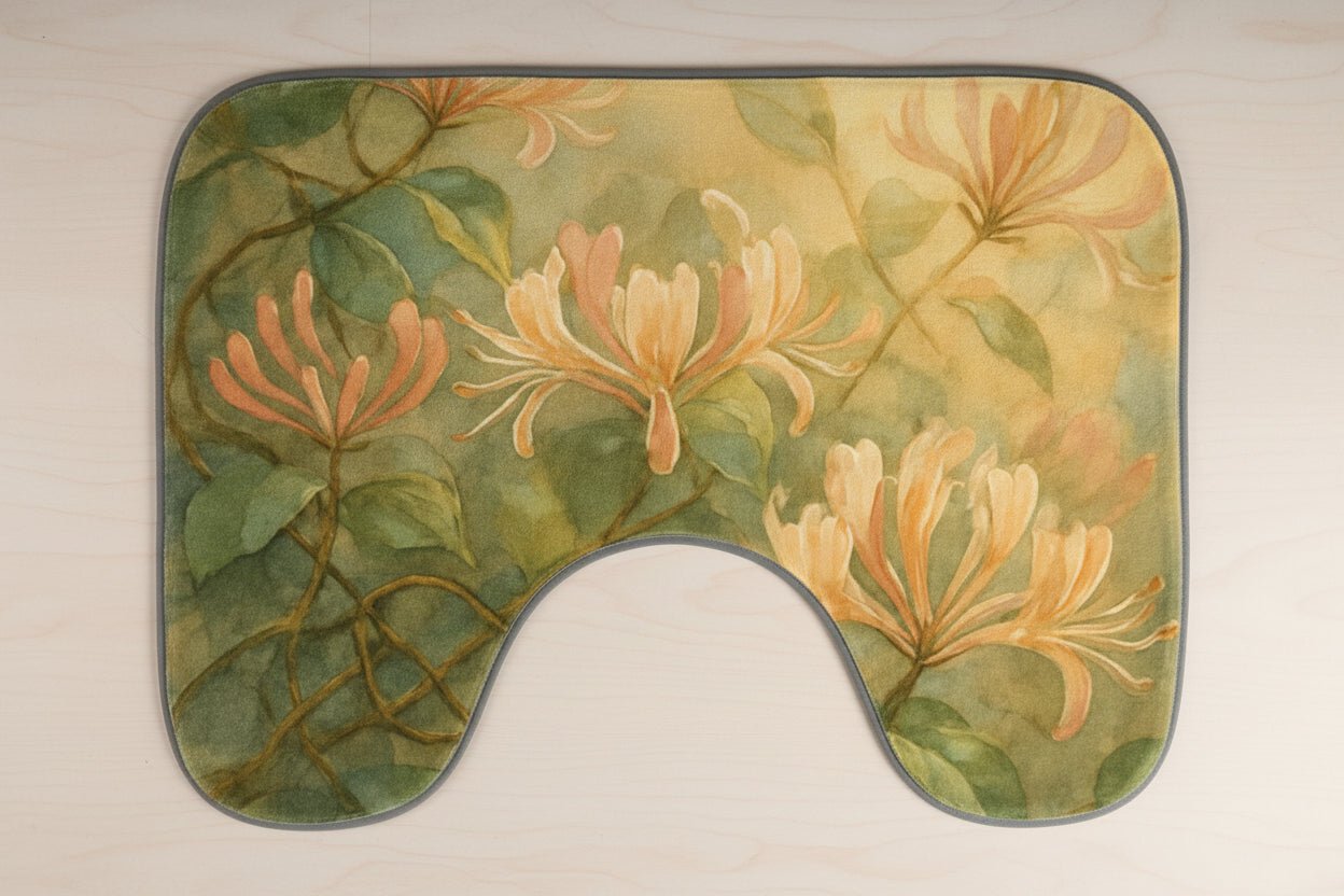 Soft Romance Honeysuckle | Floral Watercolor Bathroom Three - Piece Set | Scented Sanctuary - The Quiet Edit Studios
