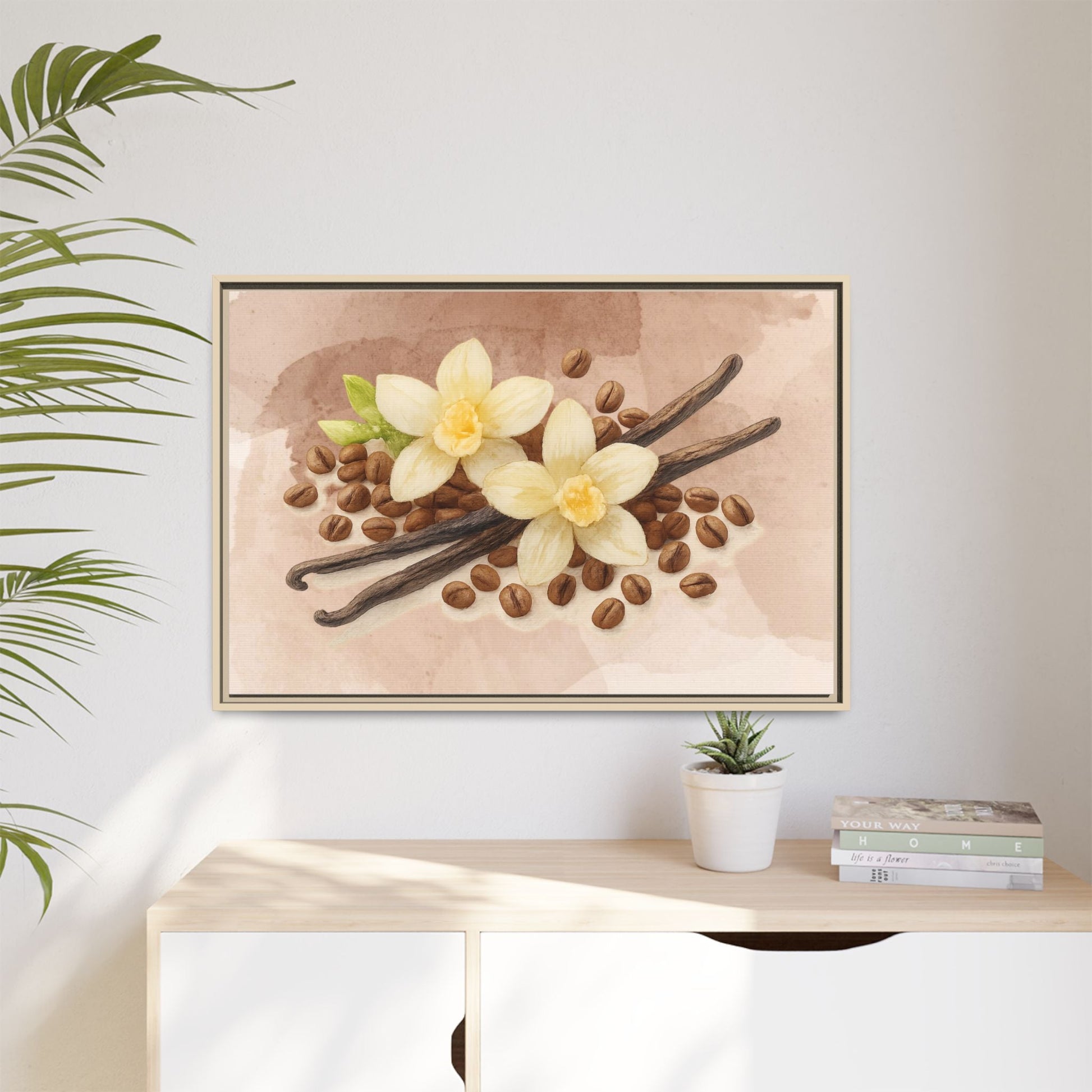 Vanilla Bean Canvas Framed | Luxury Wall Art | Scented Sanctuary - Sacred Sensuality - The Quiet Edit Studios