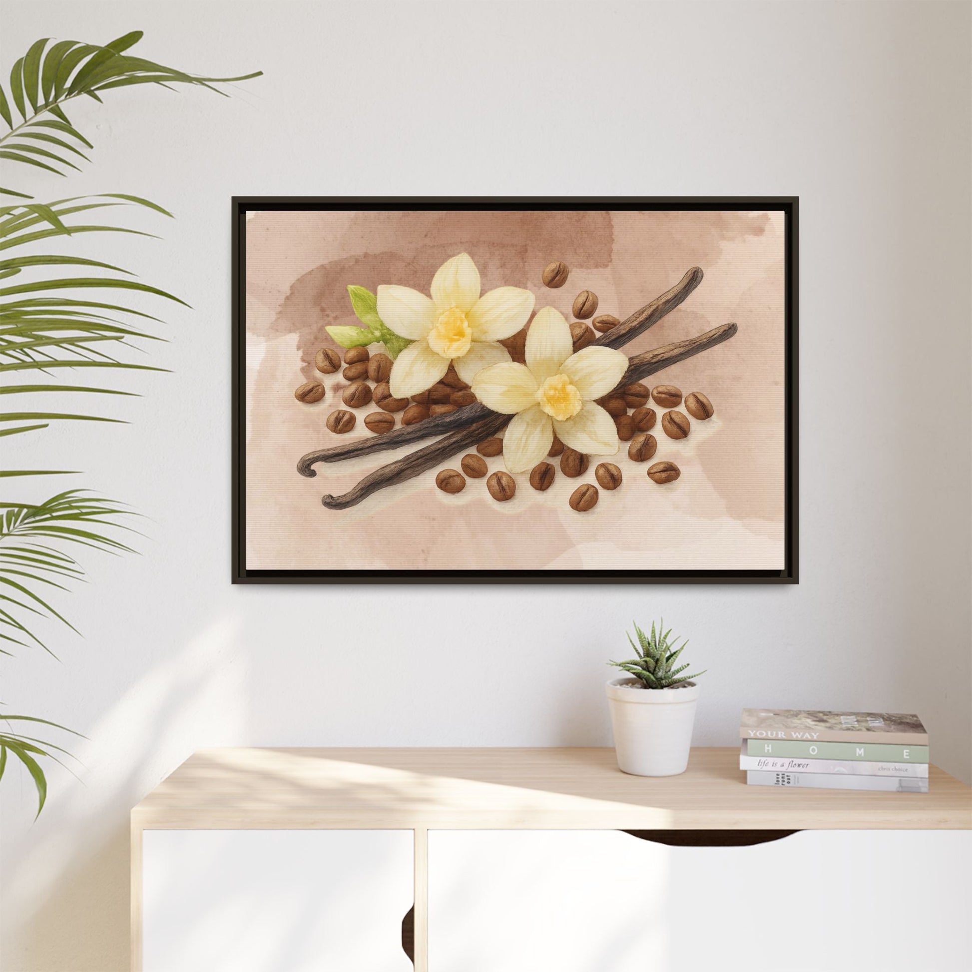 Vanilla Bean Canvas Framed | Luxury Wall Art | Scented Sanctuary - Sacred Sensuality - The Quiet Edit Studios