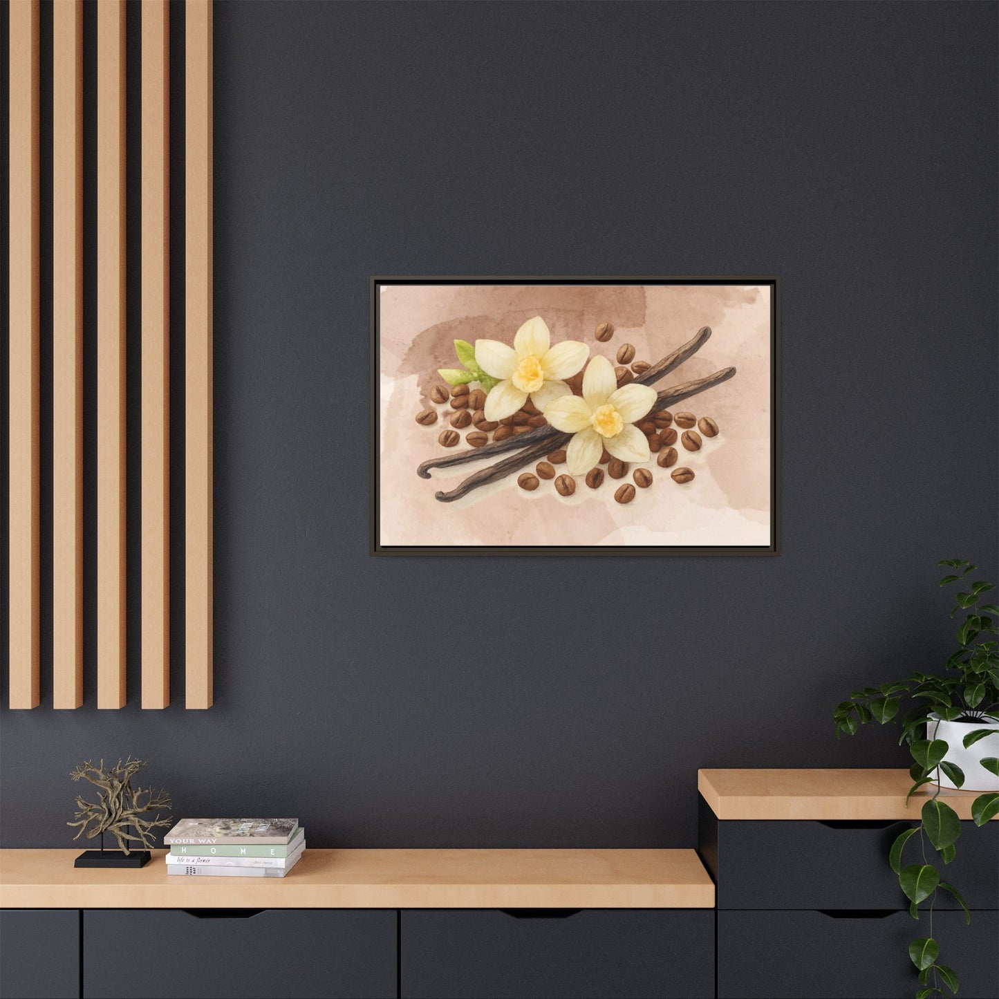 Vanilla Bean Canvas Framed | Luxury Wall Art | Scented Sanctuary - Sacred Sensuality - The Quiet Edit Studios