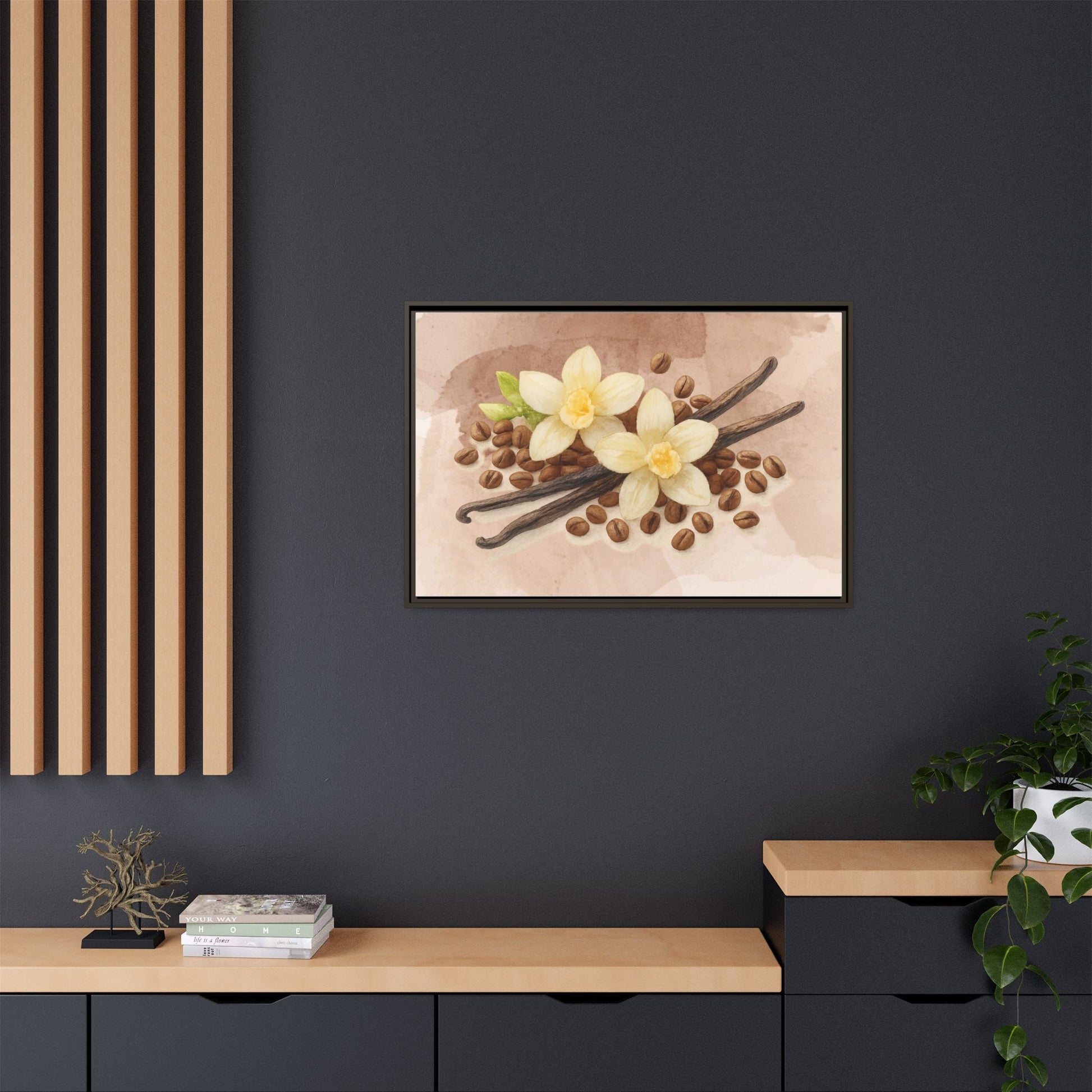 Vanilla Bean Canvas Framed | Luxury Wall Art | Scented Sanctuary - Sacred Sensuality - The Quiet Edit Studios
