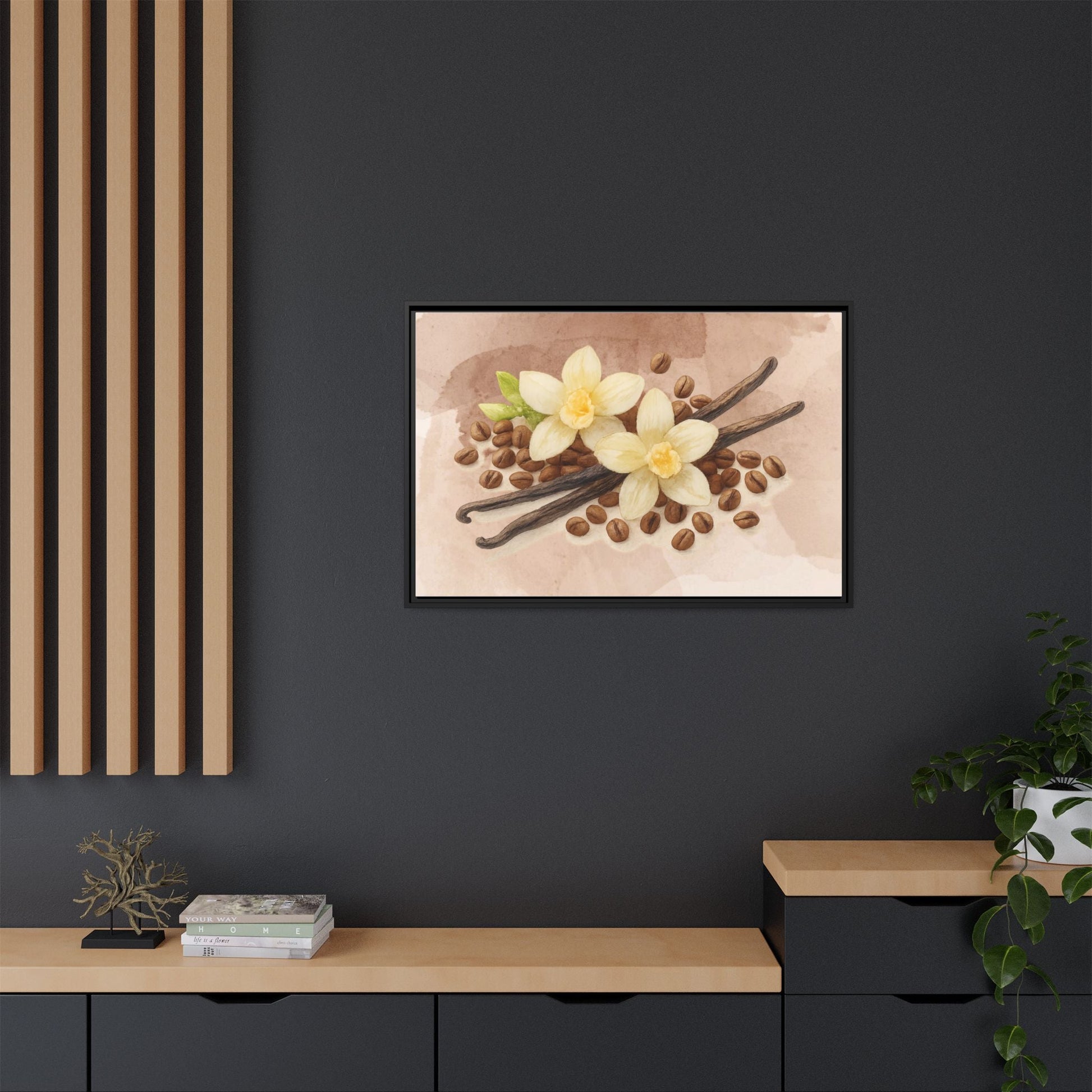 Vanilla Bean Canvas Framed | Luxury Wall Art | Scented Sanctuary - Sacred Sensuality - The Quiet Edit Studios