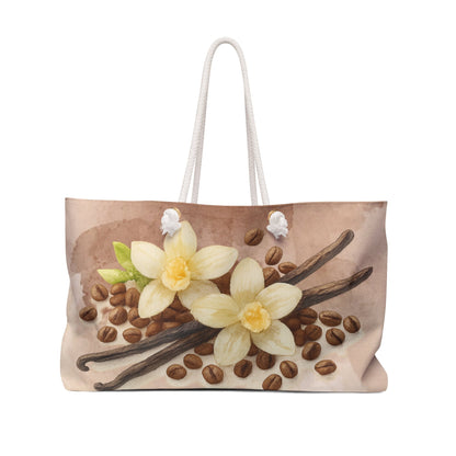 Vanilla Bean Floral Weekender Beach Bag | Travel Tote Scented Sanctuary - Sacred Sensuality - The Quiet Edit Studios