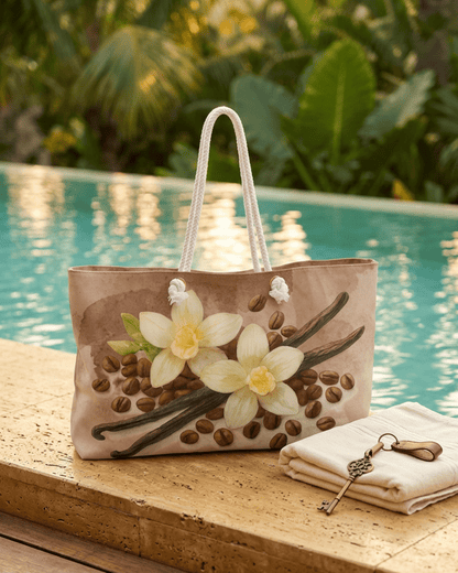 Vanilla Bean Floral Weekender Beach Bag | Travel Tote Scented Sanctuary - Sacred Sensuality - The Quiet Edit Studios