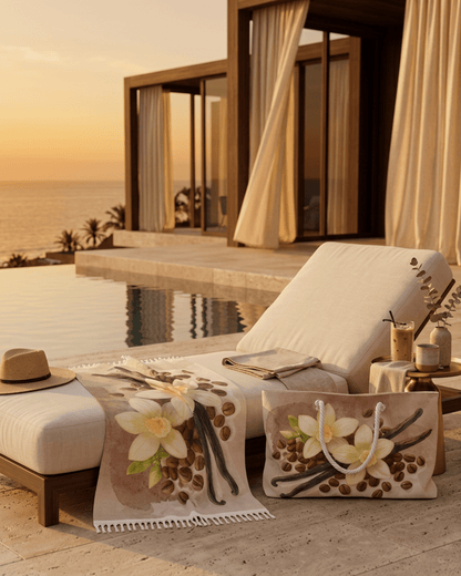 Vanilla Bean Floral Weekender Beach Bag | Travel Tote Scented Sanctuary - Sacred Sensuality - The Quiet Edit Studios