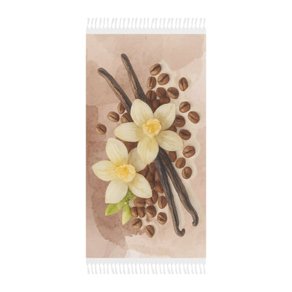 Vanilla Bean Watercolor Floral Beach Towel | Boho Beach Cloth Scented Sanctuary - Sacred Sensuality - The Quiet Edit Studios