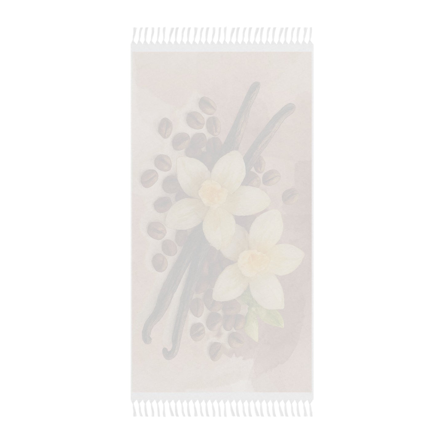 Vanilla Bean Watercolor Floral Beach Towel | Boho Beach Cloth Scented Sanctuary - Sacred Sensuality - The Quiet Edit Studios