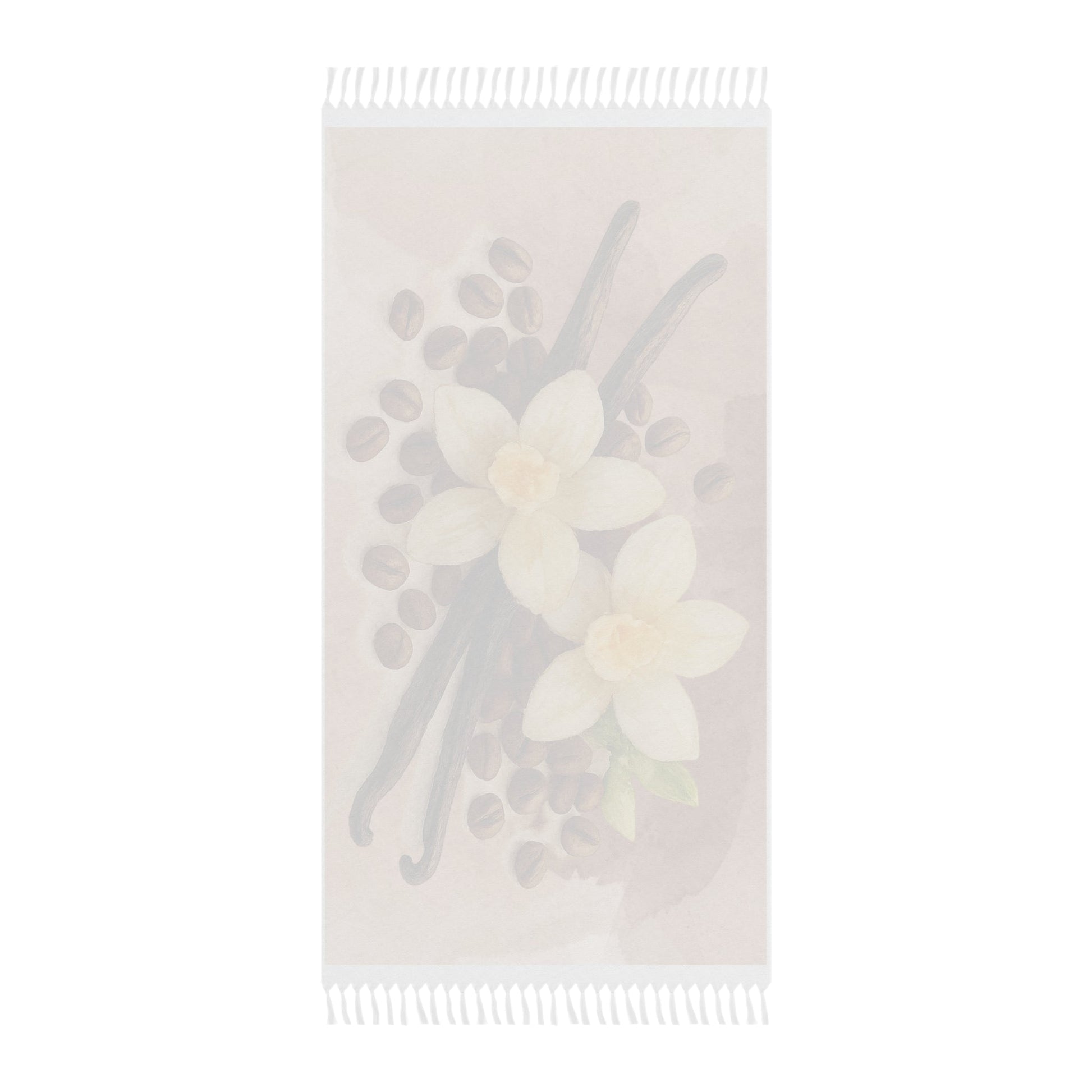 Vanilla Bean Watercolor Floral Beach Towel | Boho Beach Cloth Scented Sanctuary - Sacred Sensuality - The Quiet Edit Studios